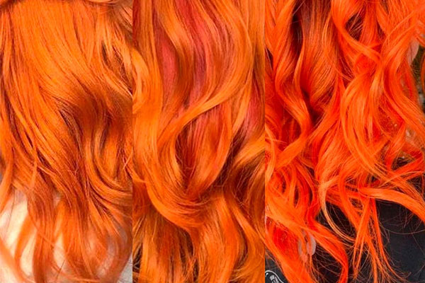 انواع مدل رنگ مو نارنجی