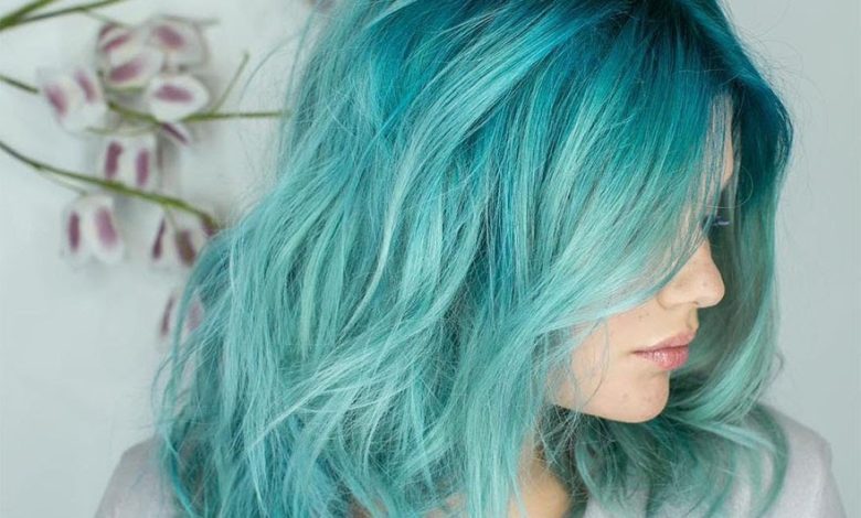 رنگ موهای فانتزی آبی