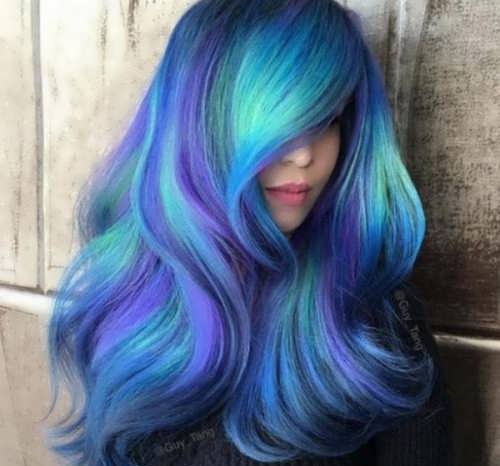 رنگ موی فانتزی آبی بنفش