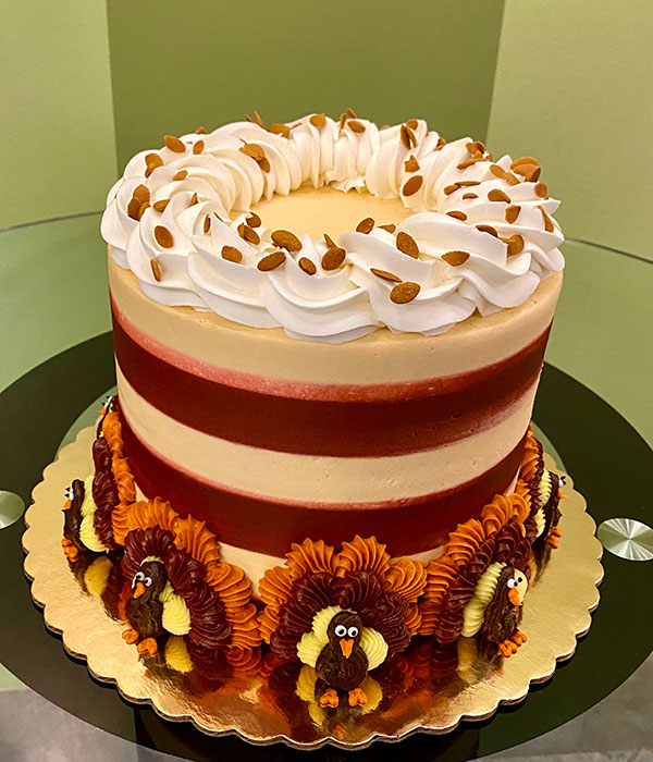 کیک پاییزی طرح زنبور