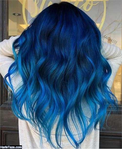 رنگ موی فانتزی کاربنی آبی