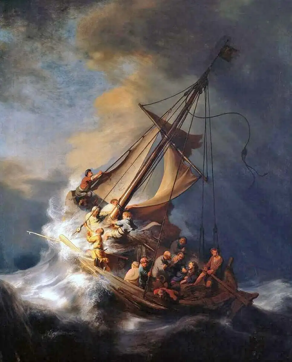 4. شاهکار گمشده رامبراند: طوفان در دریای گالیله