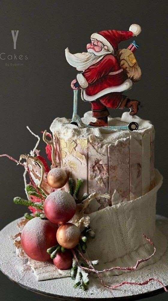 مدل های جذاب کیک بابانوئل فوندانت
