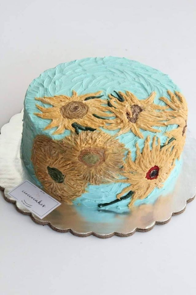 کیک مدل گل آفتابگردان