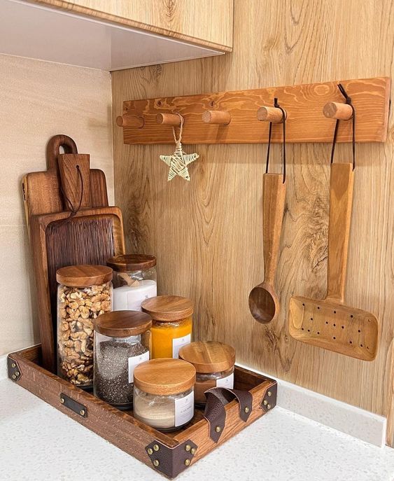 ایده آشپزخانه چوبی شیک