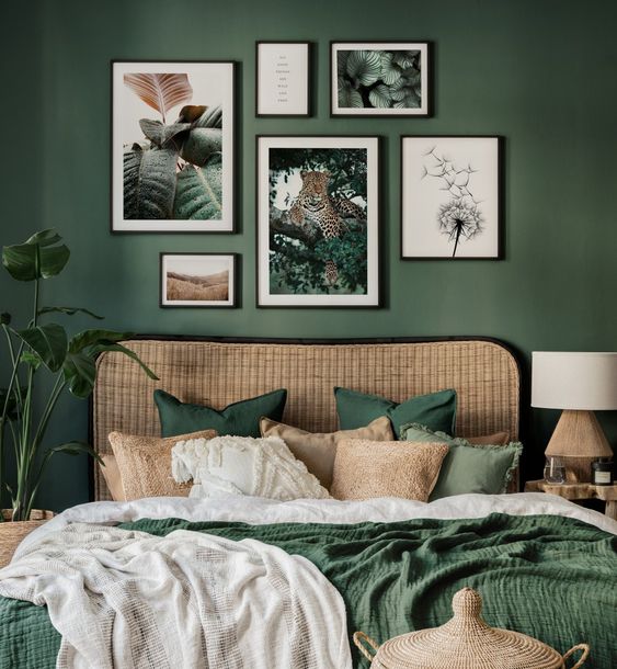 رنگ سبز اتاق خواب