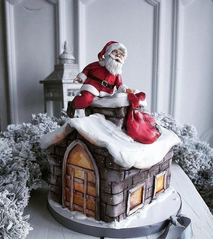 کیک زمستانی شیک با بابانوئل