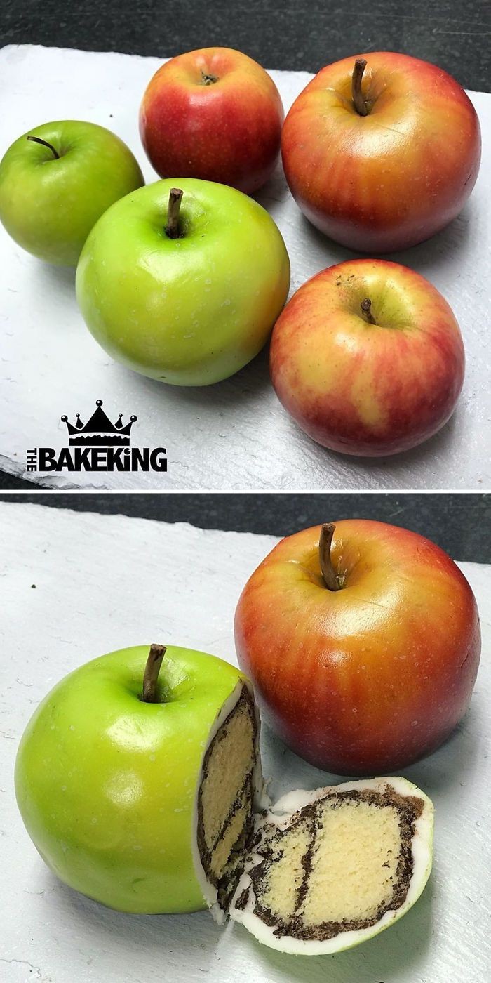 کیک طرح سیب طبیعی و سوپر رئال