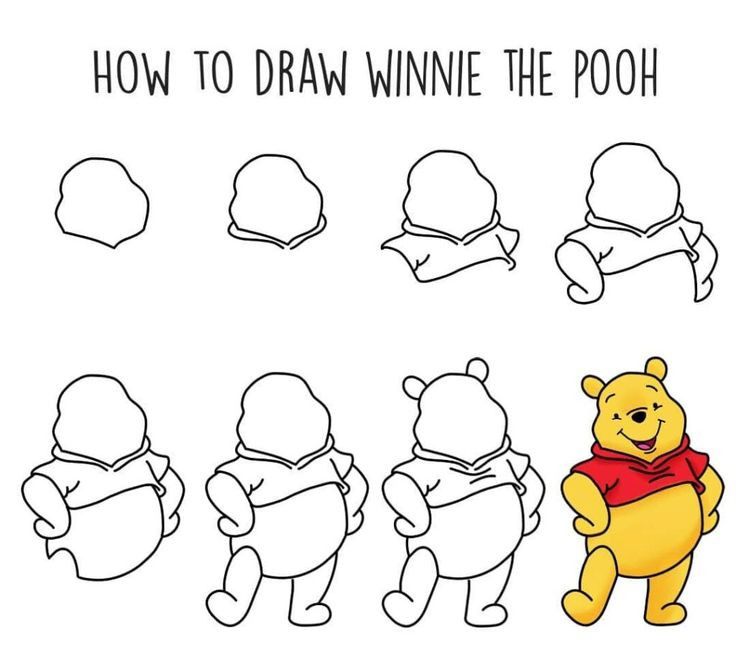 آموزش نقاشی خرس وینی پو