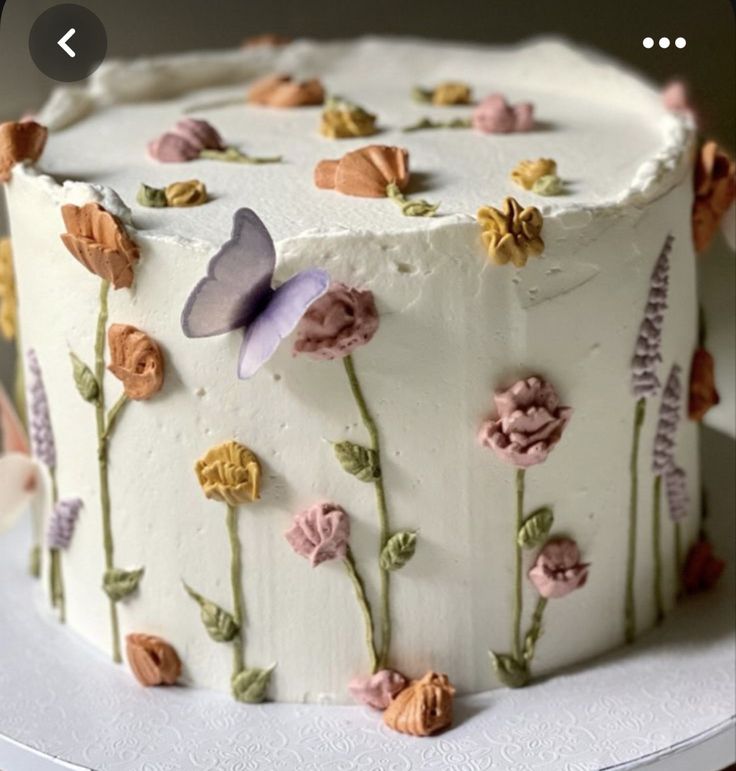 مدل کیک با طرح گل های بهاری12