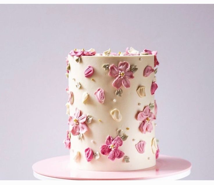 مدل کیک با طرح گل های بهاری2