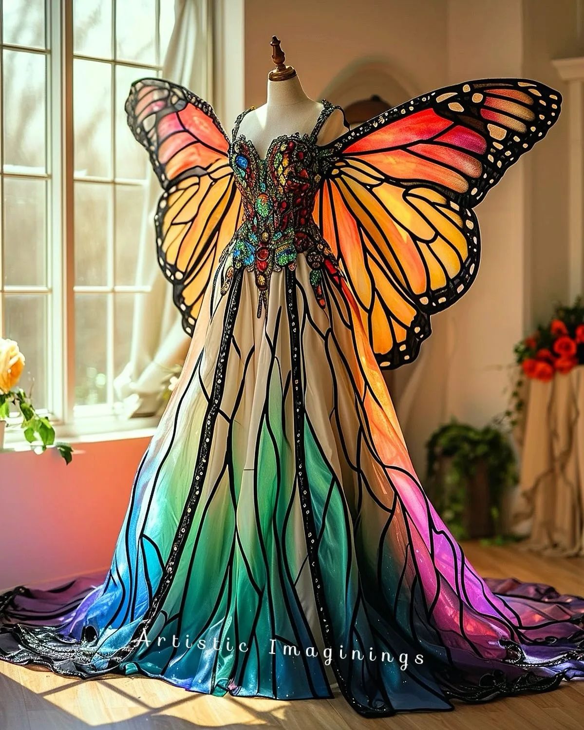 لباس پروانه ای 3