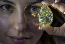الماس زرد صد قیراطی 6 میلیون دلاری در سوئیس به حراج گذاشته شد