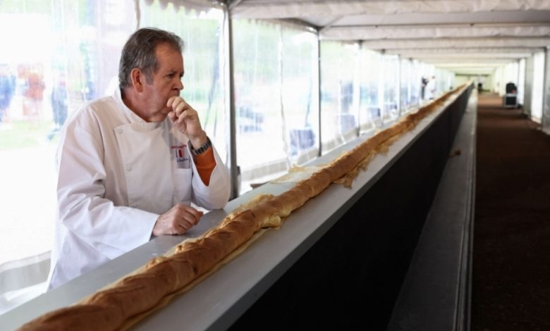 تولید درازترین نان باگت جهان در فرانسه