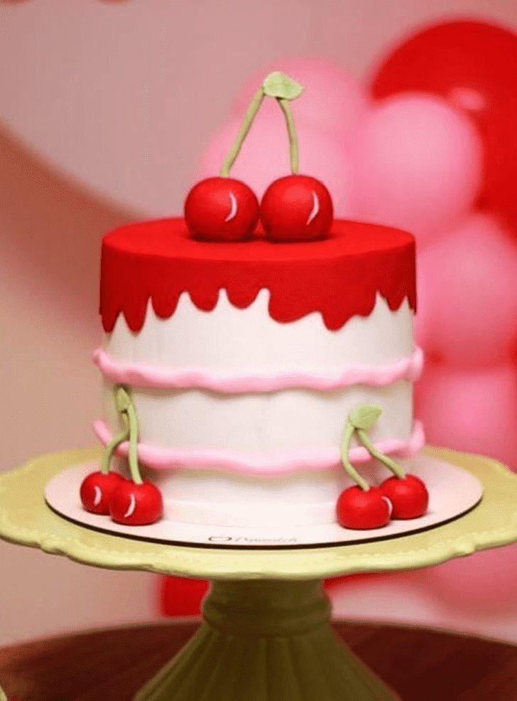 مدل کیک با دیزاین آلبالو20