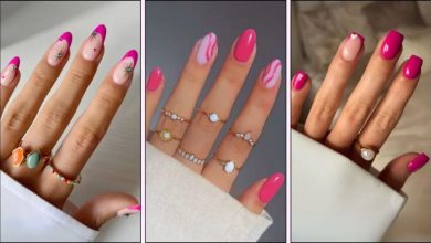 ایده برای ناخن های صورتی