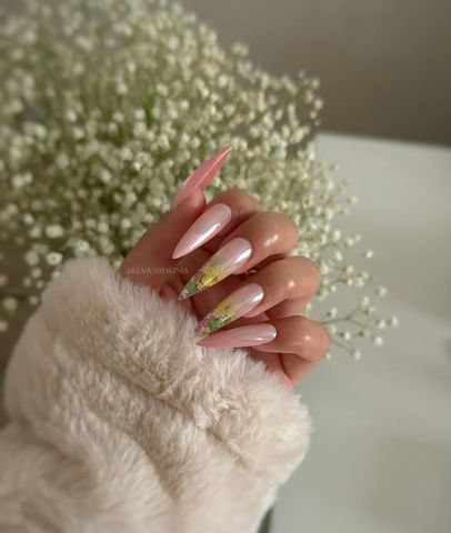ناخن کروم صورتی 17