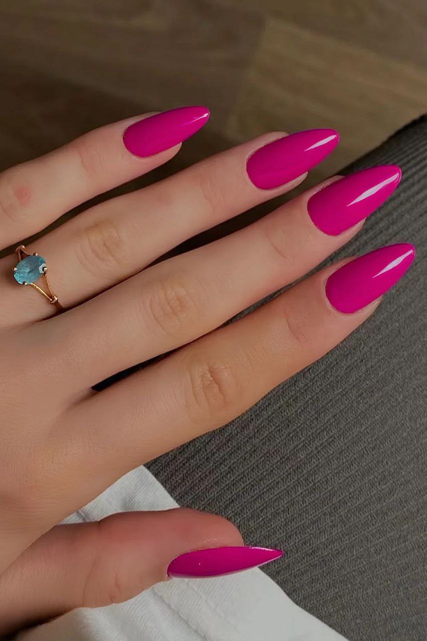 ناخن های صورتی و سرخابی 4