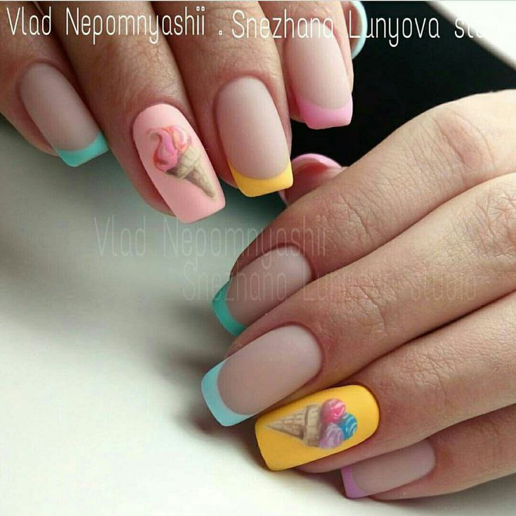 دیزاین ناخن بستنی 3