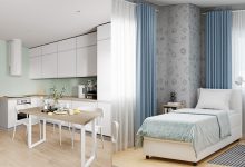 طراحی آپارتمان دنج دو خوابه ۵۲ متری به سبک مدرن