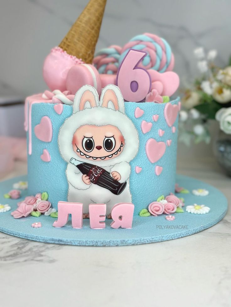 ایده کیک با طرح لبوبو5