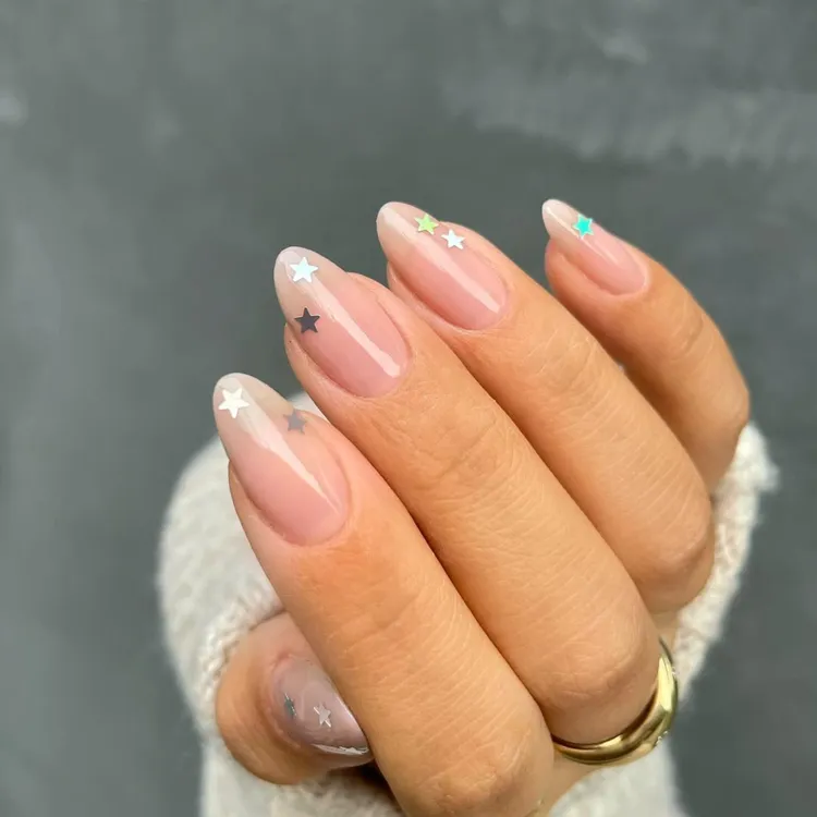 ایده ناخن با اکسسوری 10