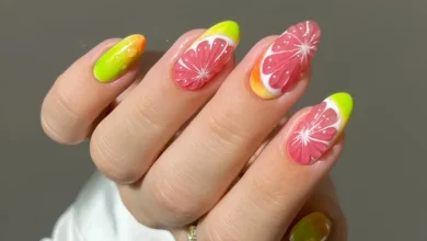 ۱۷ ایده برای مانیکور ناخن با برش مرکبات و قطره چکان