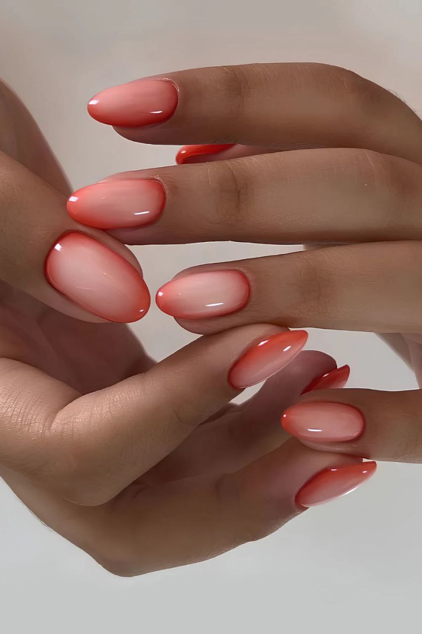 طرح ناخن آمبره قرمز