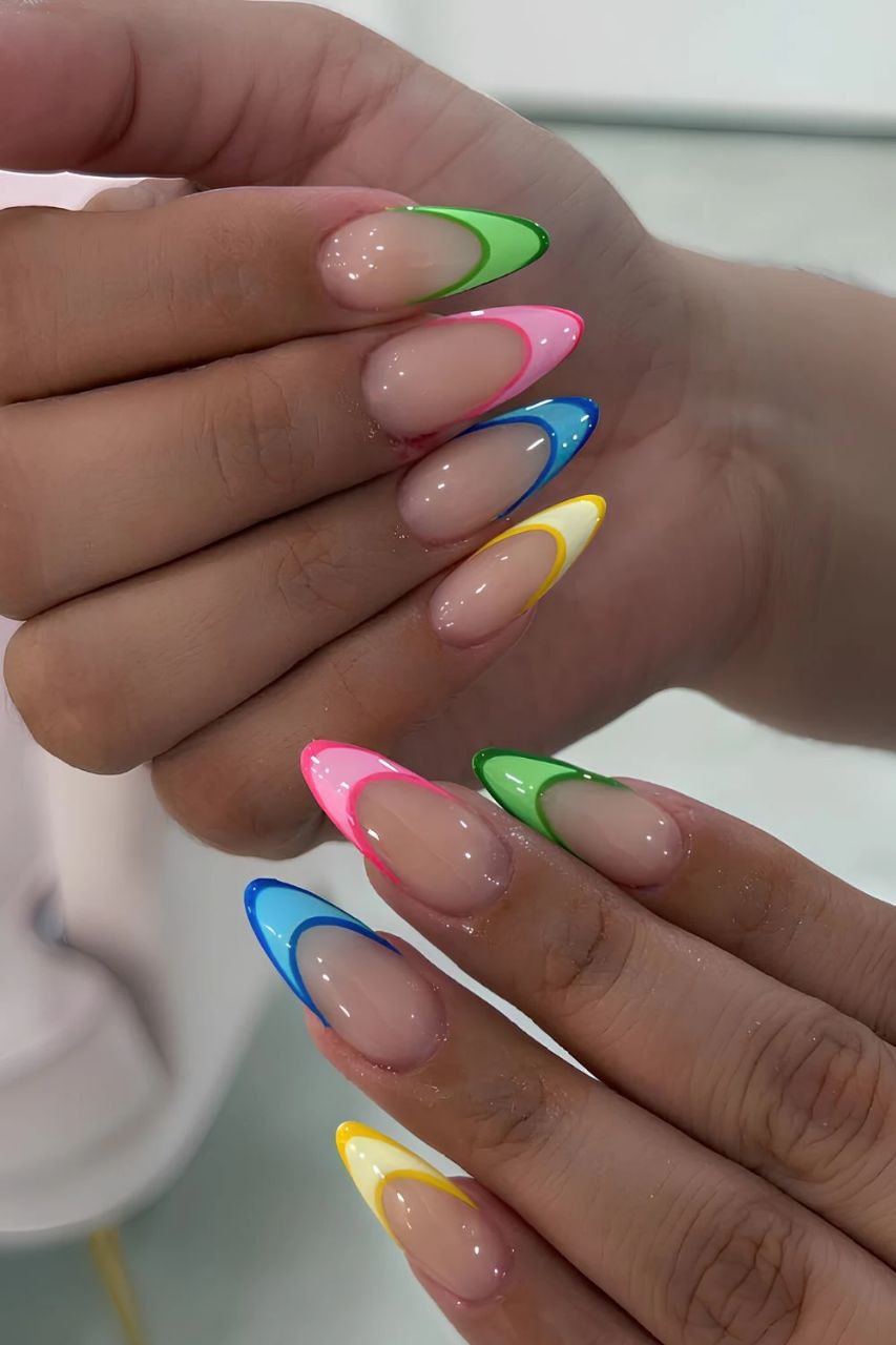فرنچ‌های رنگارنگ شیک