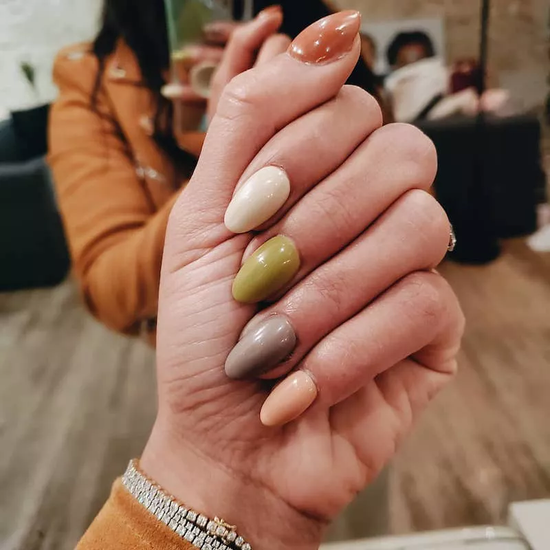 ناخن گرادیانی سبز