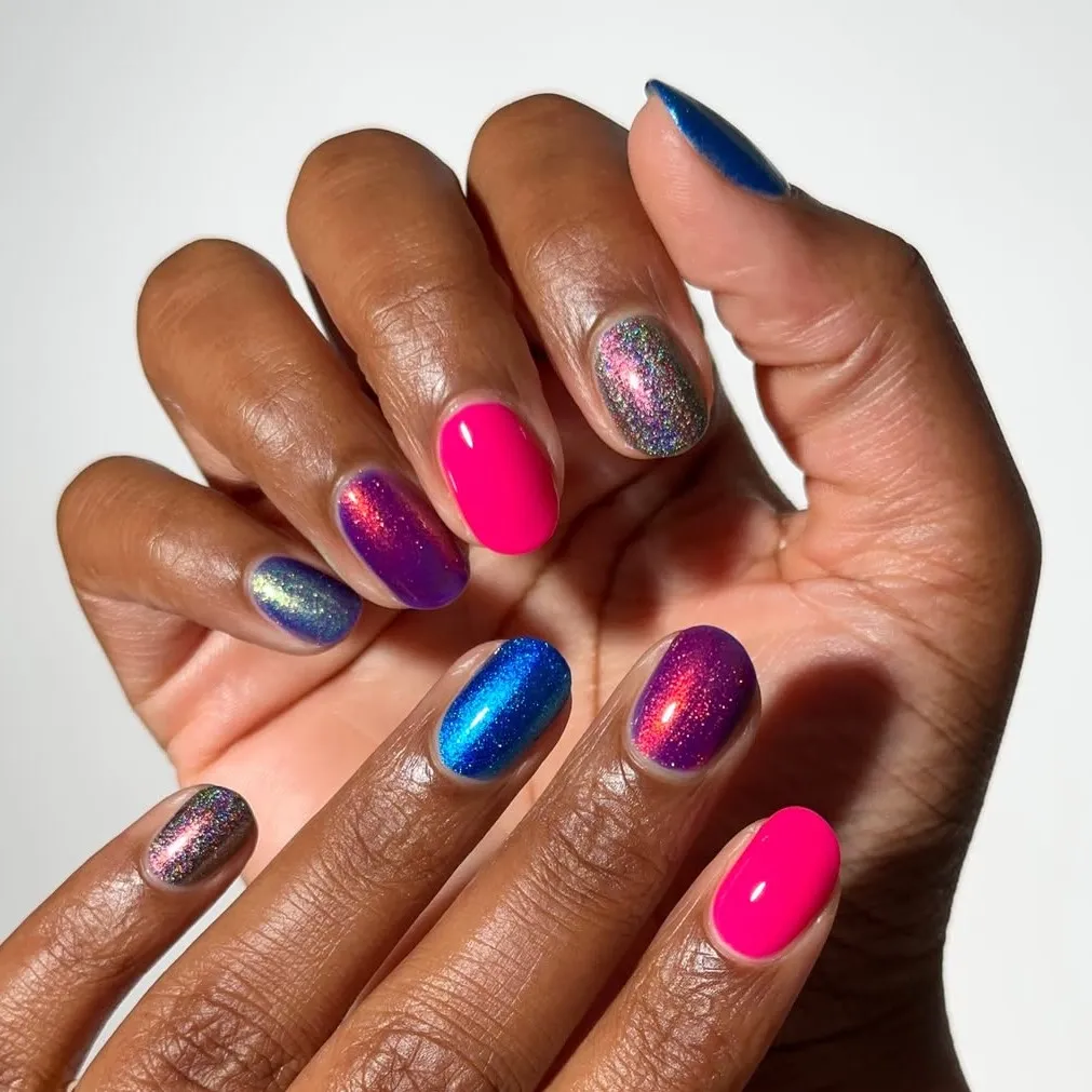 ناخن گرادیانی کروم