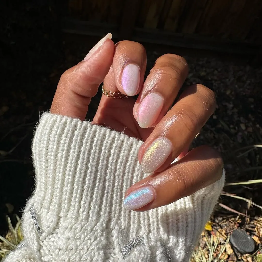 ناخن گرادیانی صورتی ملایم