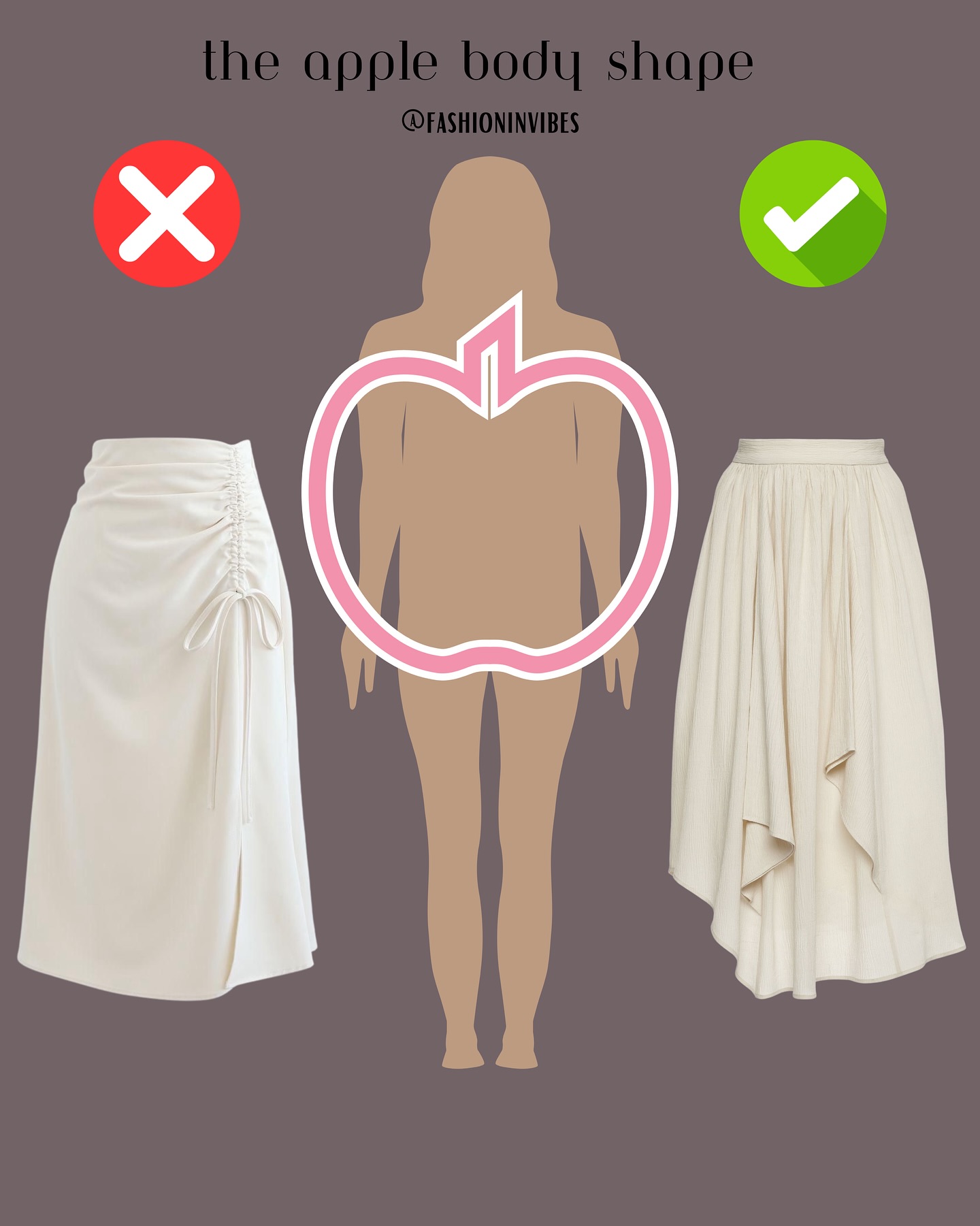 انتخاب درست دامن بر اساس فرم بدن سیب