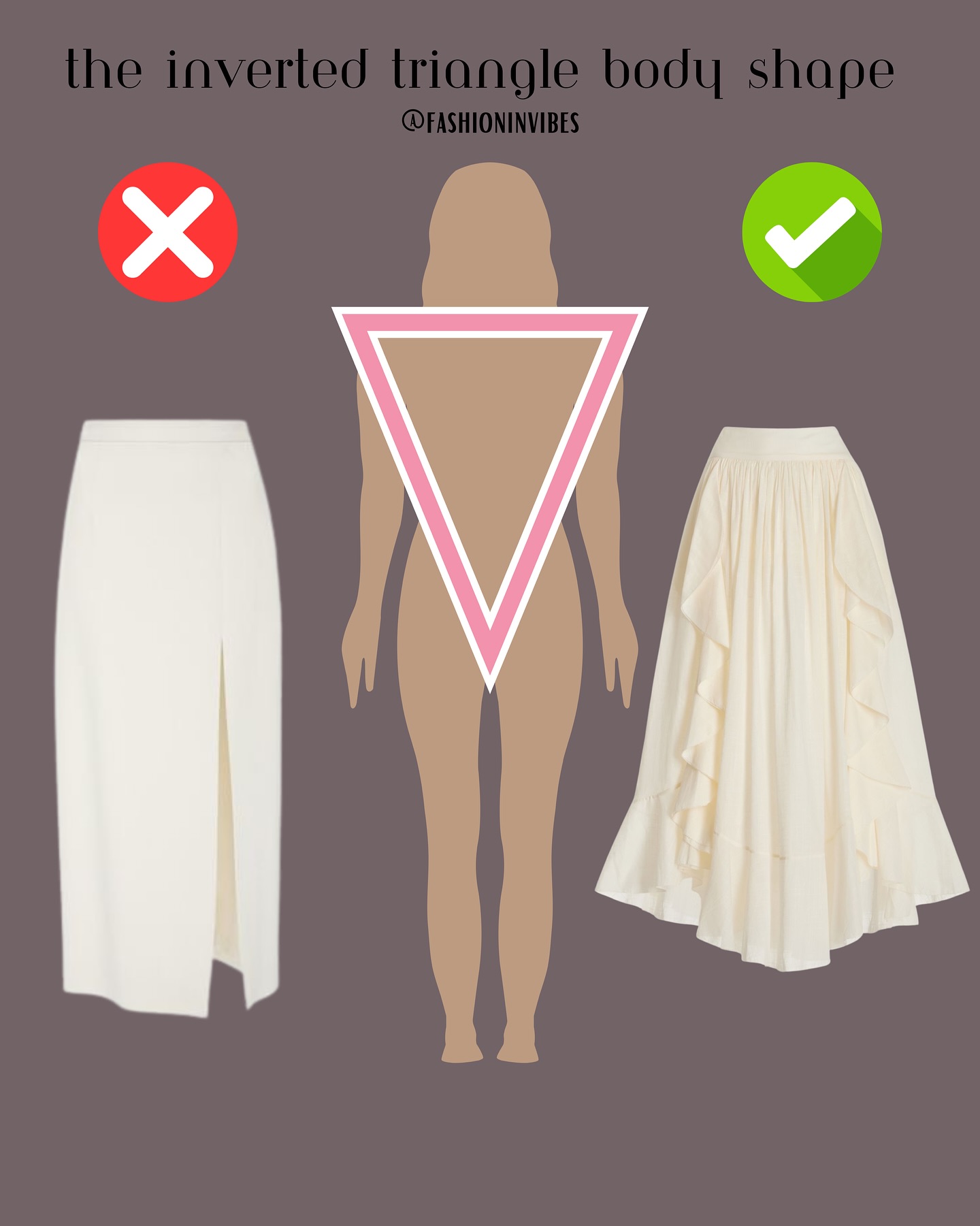 انتخاب درست دامن بر اساس فرم بدن مثلث