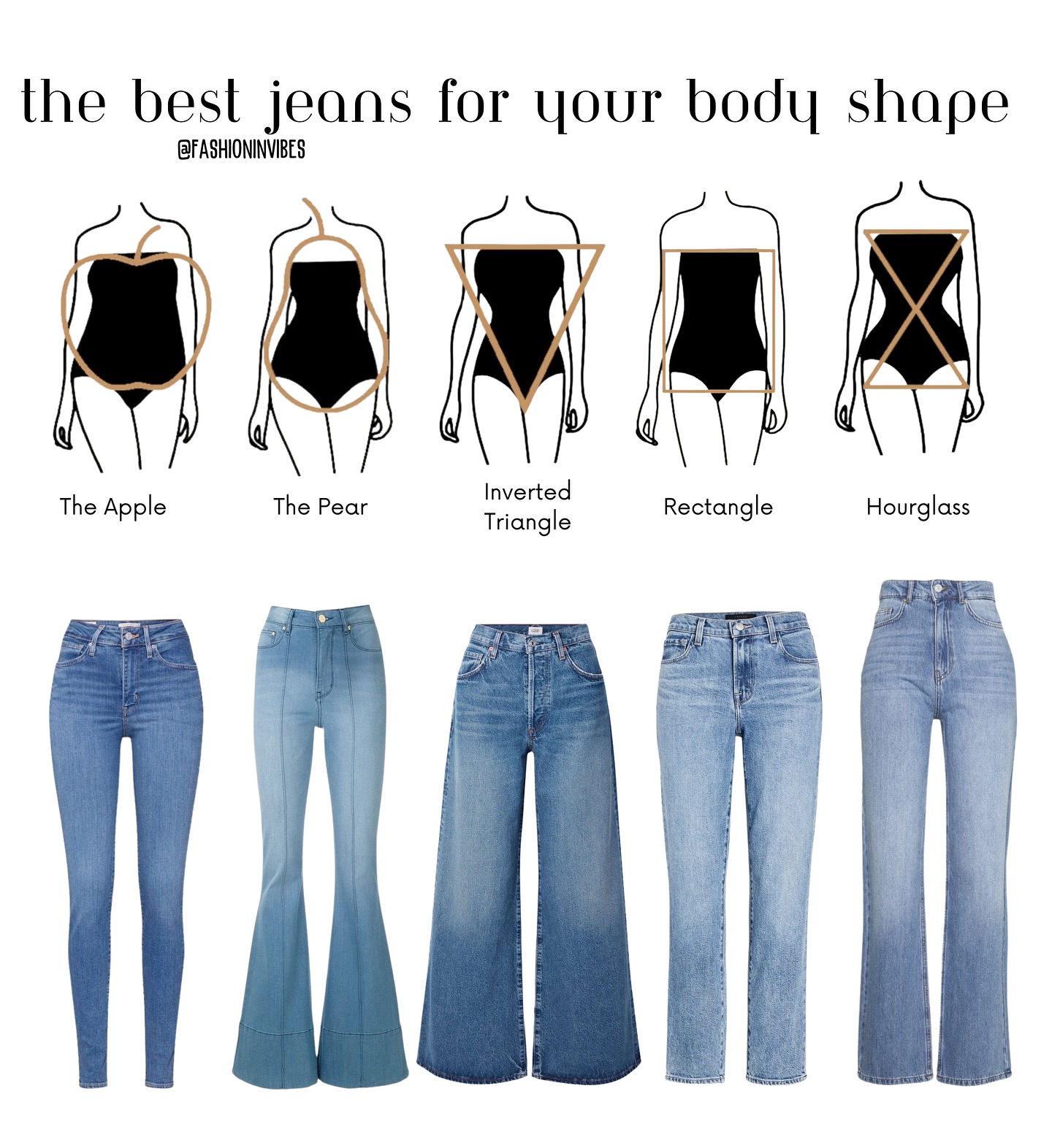 انتخاب درست شلوار جین بر اساس فرم بدن 1