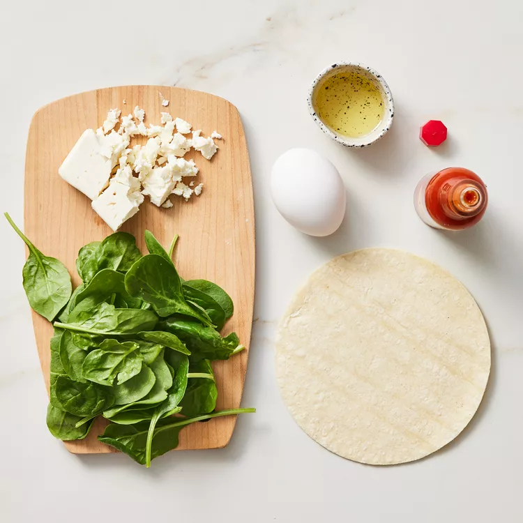 تاکوی تخم مرغ و اسفناج