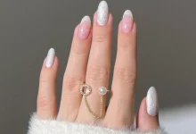 20 ایده ناخن سفید زمستانی با حس روشن و تازگی