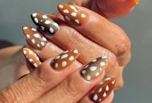 ناخن‌ های طرح حنایی