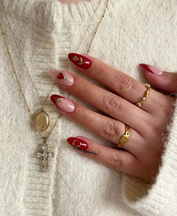 ناخن قلبی زرشکی