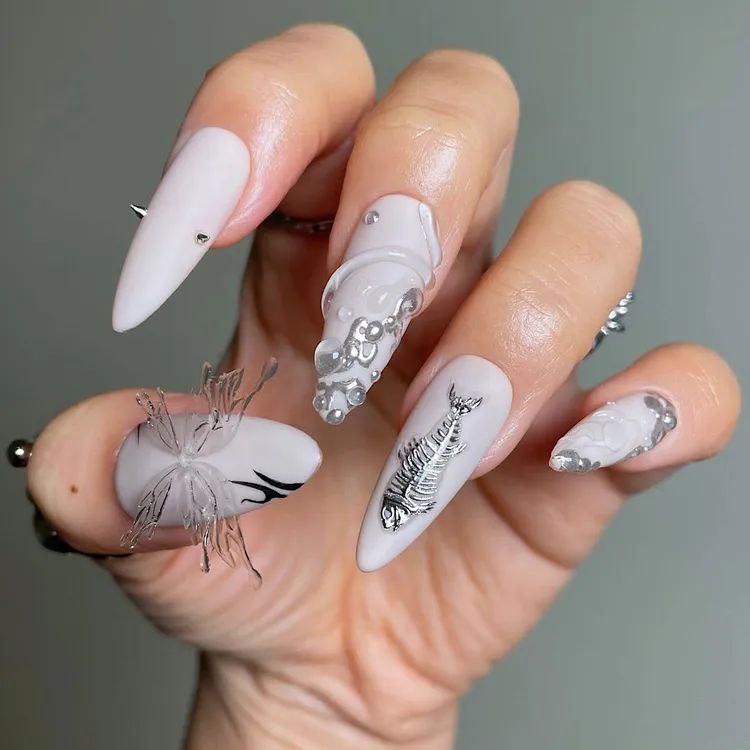 طراحی ناخن ماهی